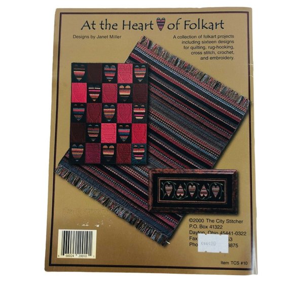 City Stitcher At The Heart Of Folkart Quilting Cross Stitch Crochet Patterns - Picture 3 of 11
